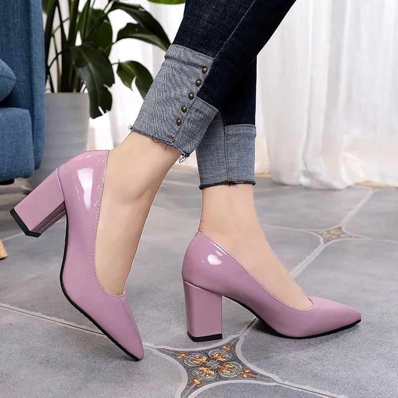 Cross-Mirror 33-43-Yard 2025 Autumn New Women's Working Shoes 100. Take Four Seasons Single Shoe Size HZ0115