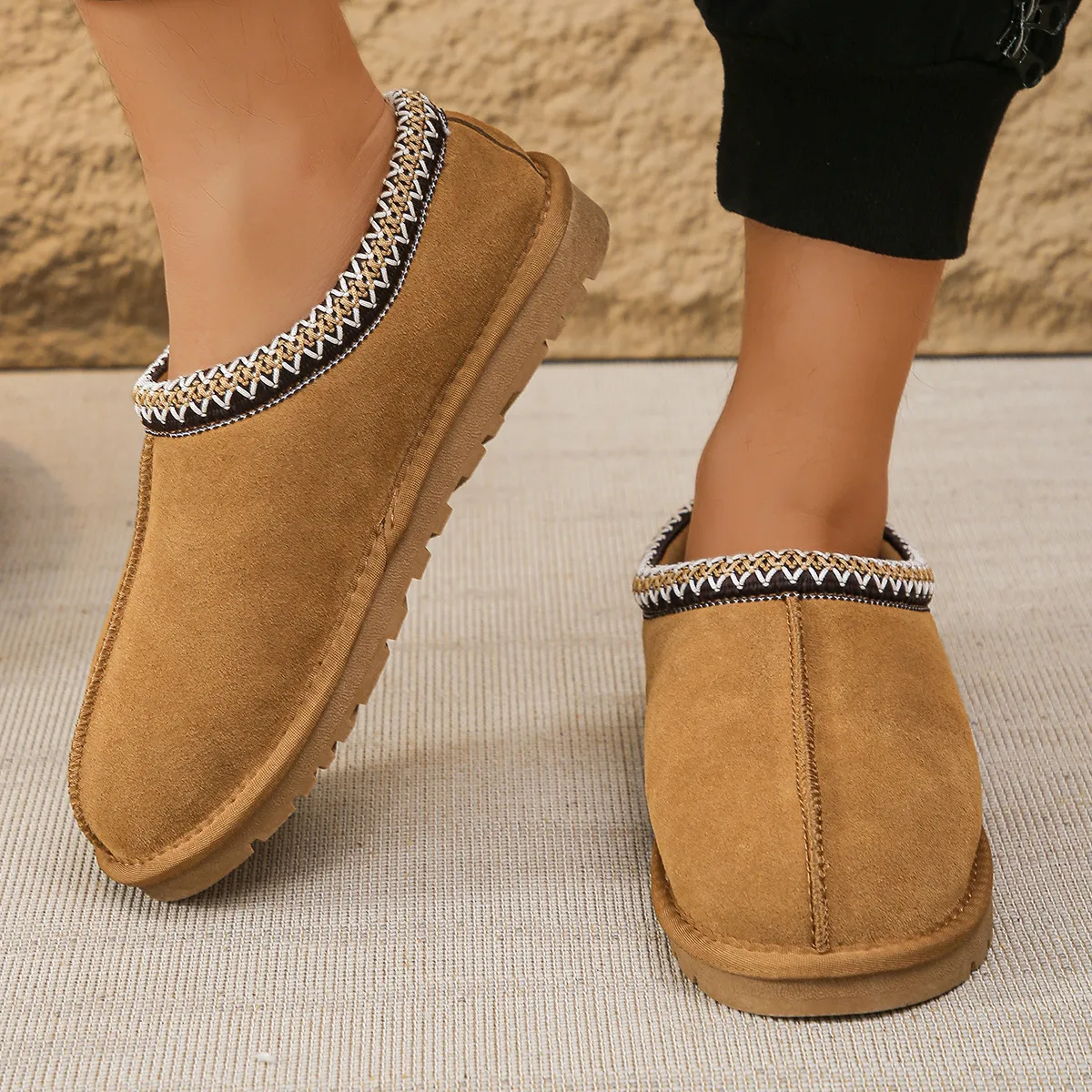 2025 New UG Snow Boots Large-Size Men's National Wind And Thin Snow Boots Couple Cotton Slippers Women's Shoes HZ0115