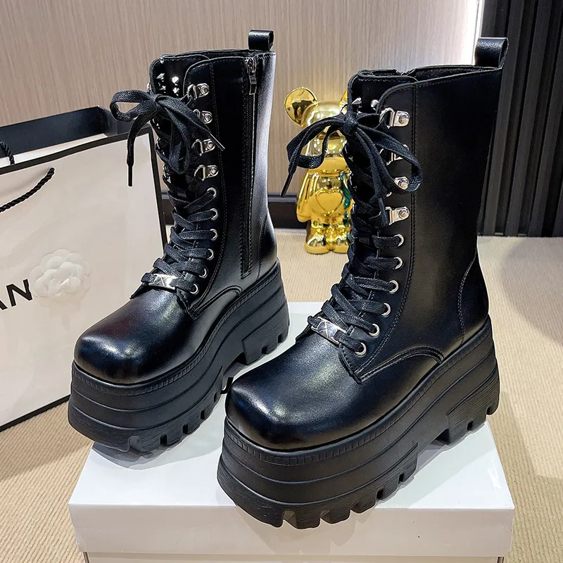 Martin Boots Small High School Boots Women's Slope And The Bottom Of The New Short Boots Fashion Legs Fine Can Not Bee To Dos Martin HZ0115