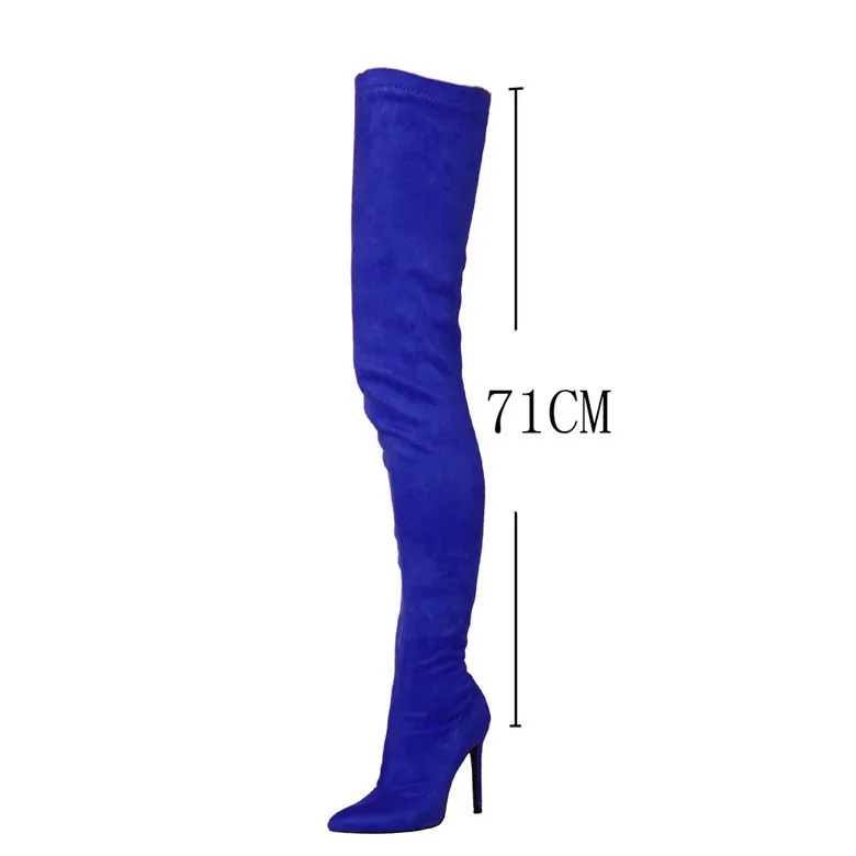 The 2025 Long Leg Boots Elastic Velvet Head Sexy Over-Knee Long-Shot Female Boots HZ0115