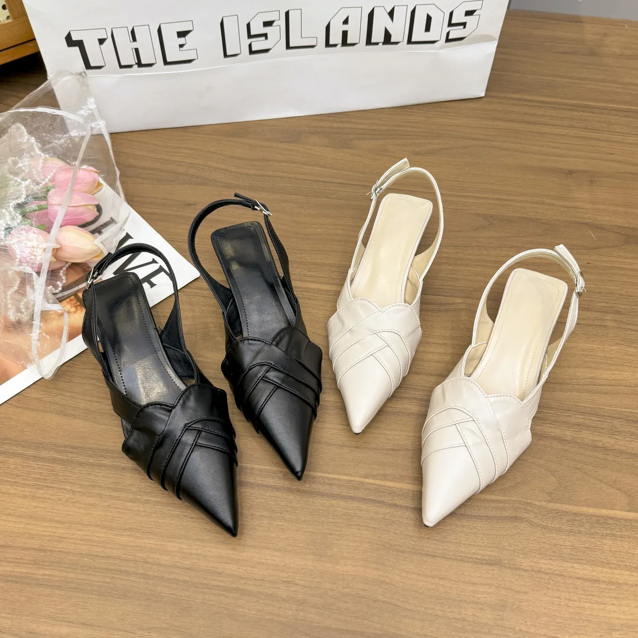 Ga Gai Wear Bag Head Sandals Women's Fine Heel 2025 Summer New 3 Cm Small Heel Tip Heel Women's Shoes HZ0115