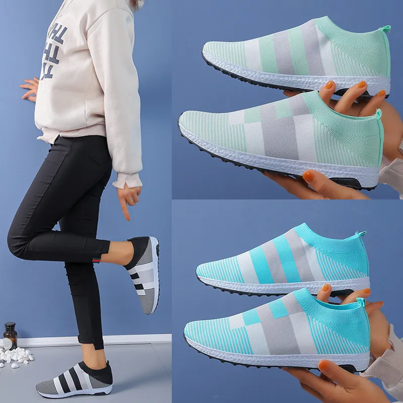 Large-Size New Couple Wish Flying Mesh Sports Breathable Men's And Women's Casual Shoes HZ0115